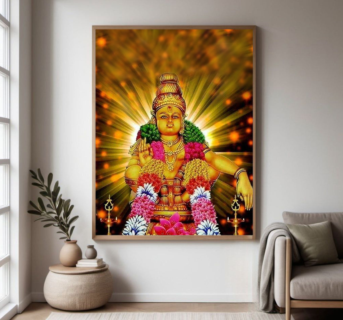 Sabarimala Ayyappan Painting framed wall decor 1