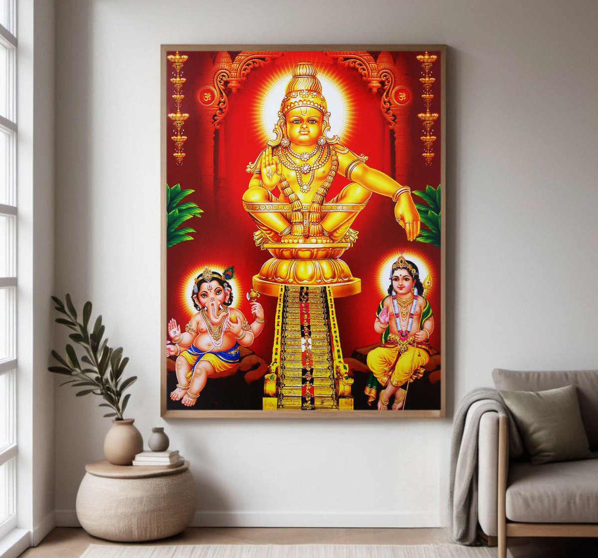 Sabarimala Ayyappan Painting framed wall decor 2