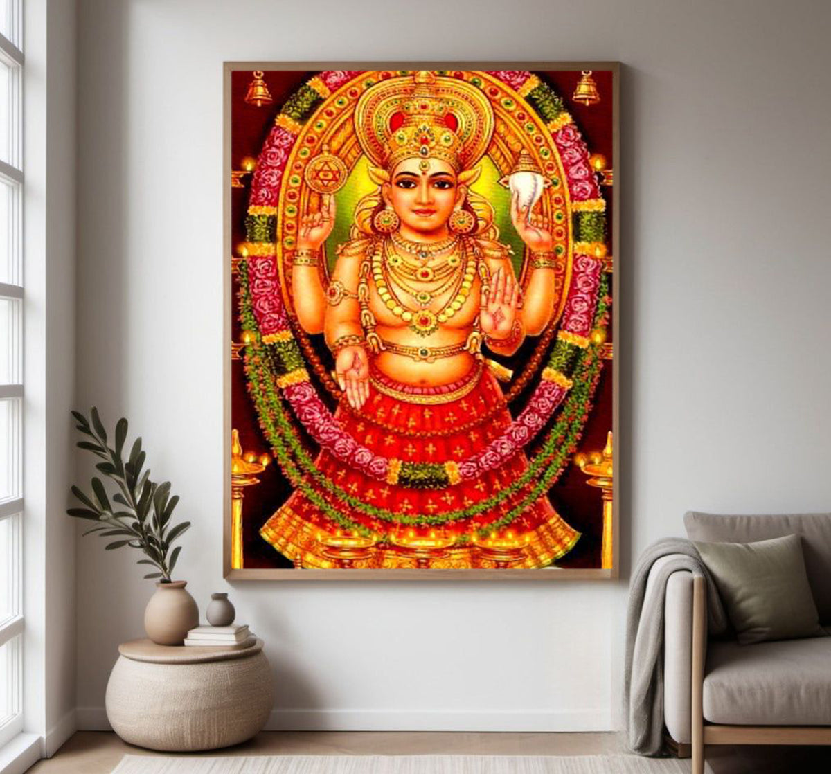 CHOTTANIKARA BHAGAVATHY Wall Painting Framed Home Decor