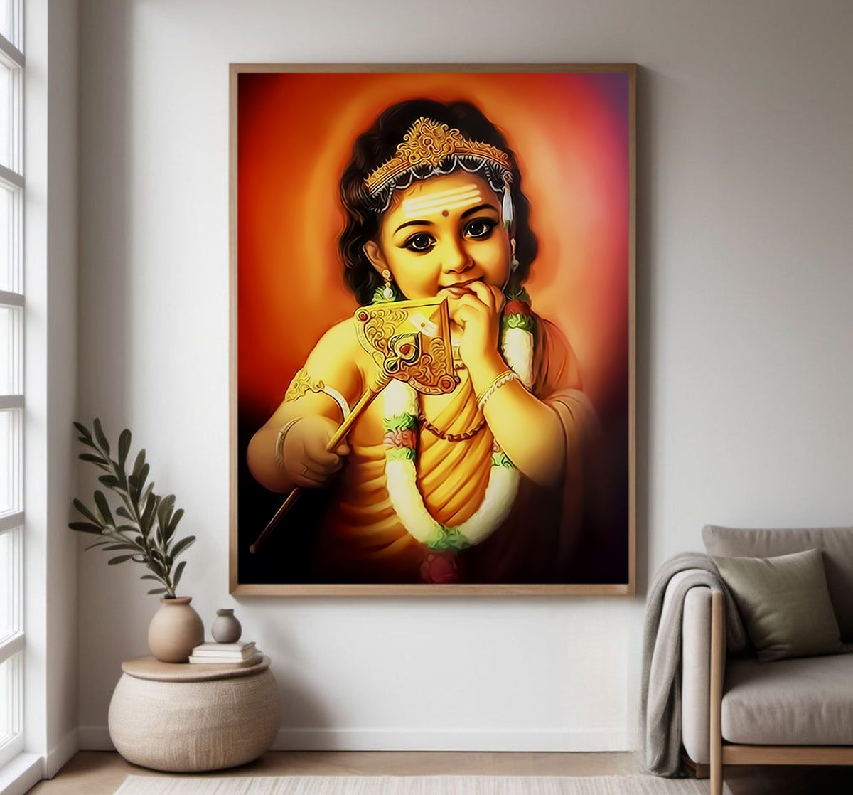 Lord Murugan Religious Photo frame with Acrylic glass for Home Decorative Item