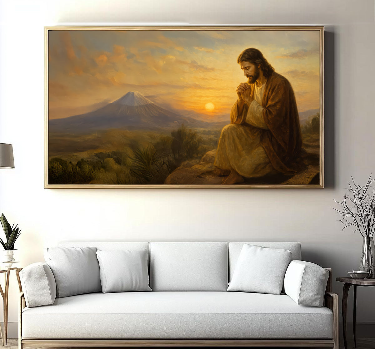 Prayer of agony premium quality acrylic framed decor for home