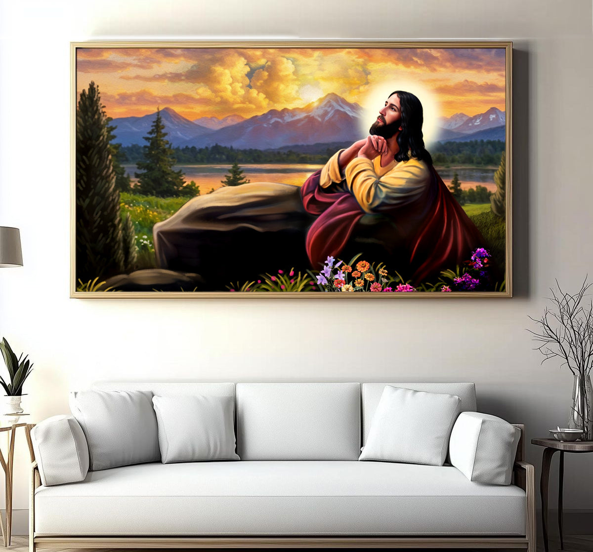 Prayer of agony premium quality acrylic framed decor for home latest design