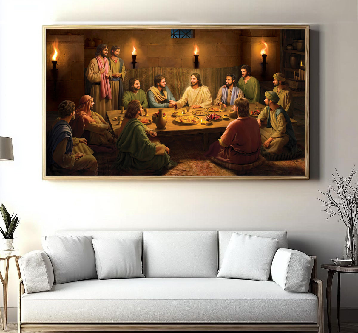 Last supper of jesus christ premium quality acrylic framed decor for home latest design landscape latest 2