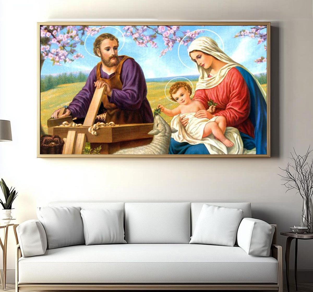 Holy family Prayer of agony premium quality acrylic framed decor for home latest design landscape latest