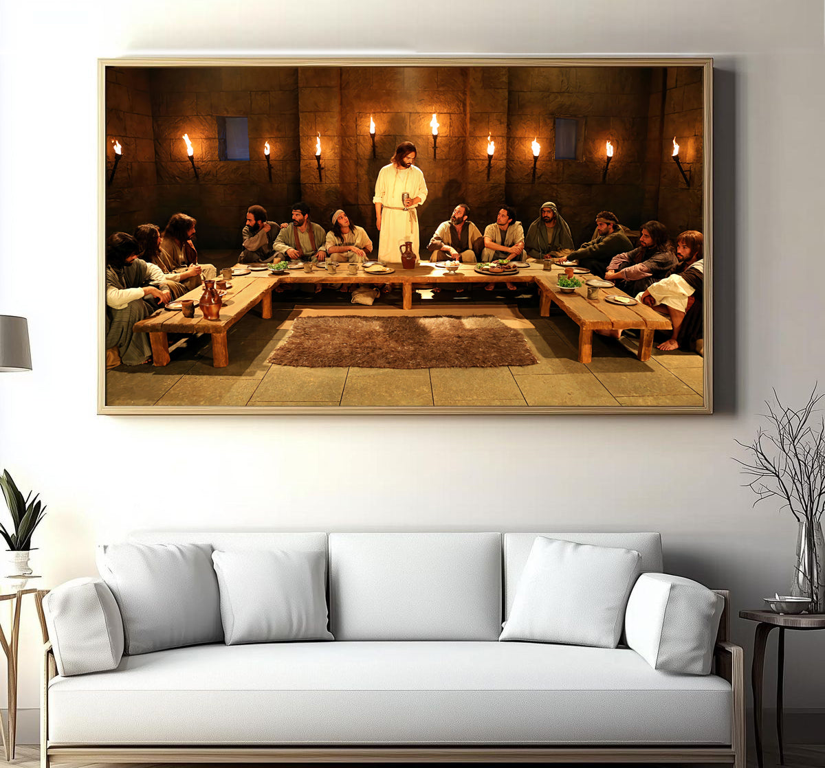 Last supper of jesus christ premium quality acrylic framed decor for home latest design landscape latest 6