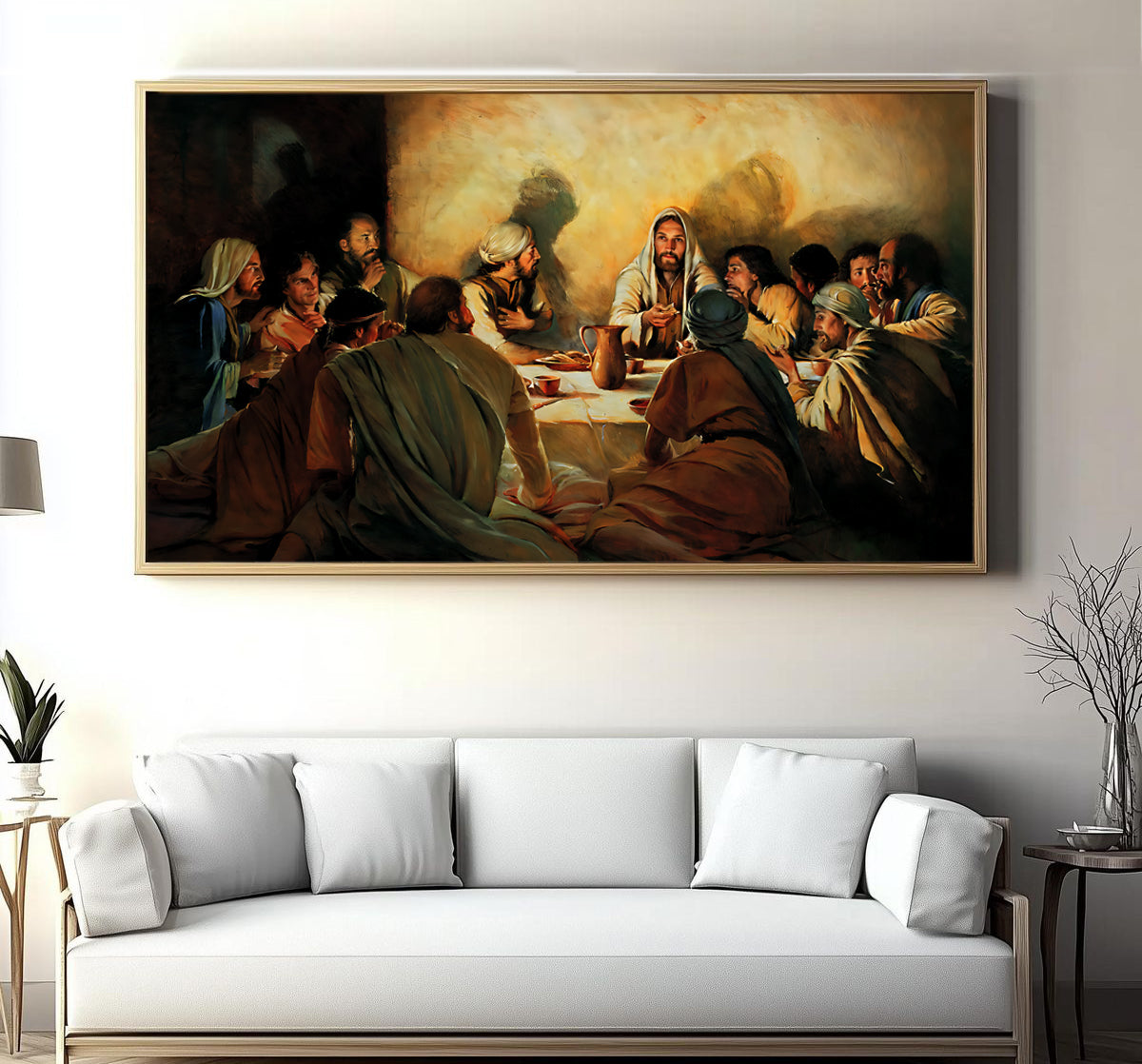 Last supper of jesus christ premium quality acrylic framed decor for home latest design landscape latest 3