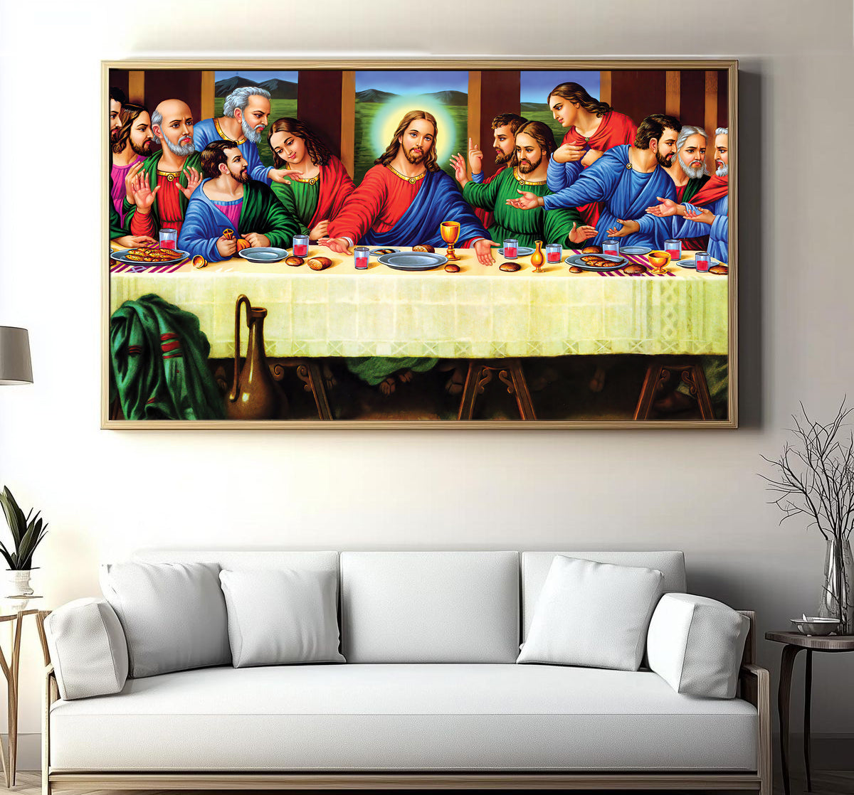 Last supper of jesus christ premium quality acrylic framed decor for home latest design landscape latest 5